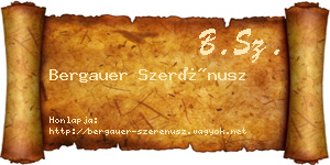 Bergauer Szerénusz névjegykártya